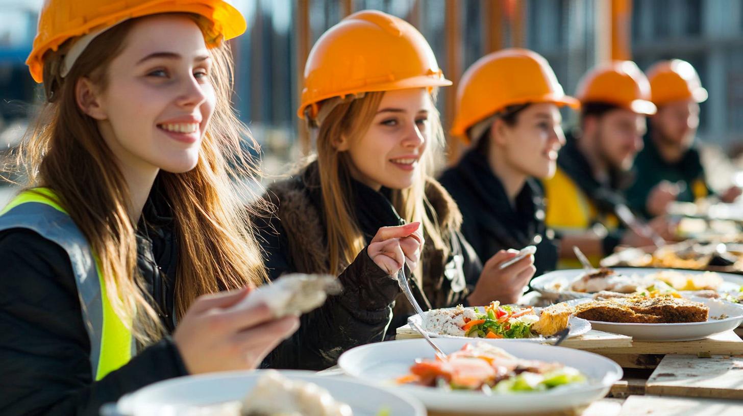 Горячие обеды на стройке